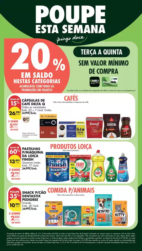 Catálogo Pingo Doce | Folheto Poupe Esta Semana Lojas Pequenas | 2026-10-13T00:00:00.000Z - 2026-10-19T00:00:00.000Z