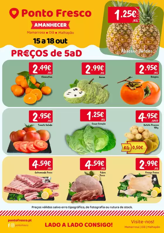 Catálogo Ponto Fresco em Ganfei | Folheto Preços de 5ª a domingo | 2026-10-15T00:00:00.000Z - 2026-10-18T00:00:00.000Z