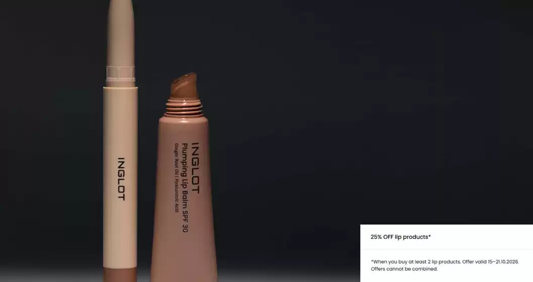 Folheto Inglot em São João da Madeira | 25% Off  | 2026-10-15T00:00:00.000Z - 2026-10-21T00:00:00.000Z