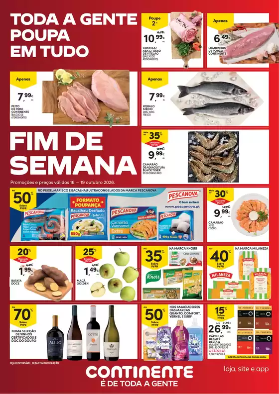Catálogo Continente Bom dia | Fim de Semanal | 2026-10-16T00:00:00.000Z - 2026-10-19T00:00:00.000Z