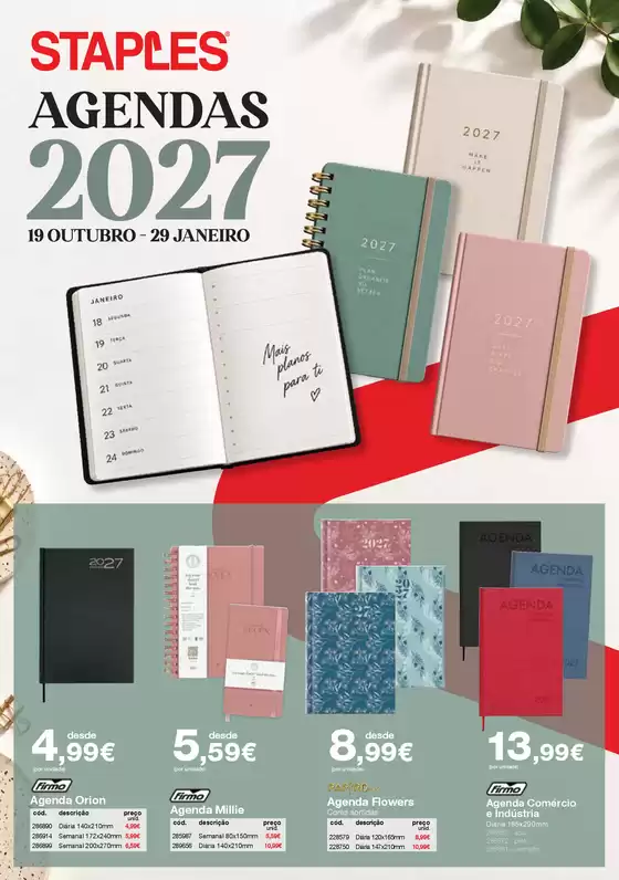 Catálogo Staples em Baixa da Banheira | Agendas 2027 | 2026-10-19T00:00:00.000Z - 2027-01-29T00:00:00.000Z