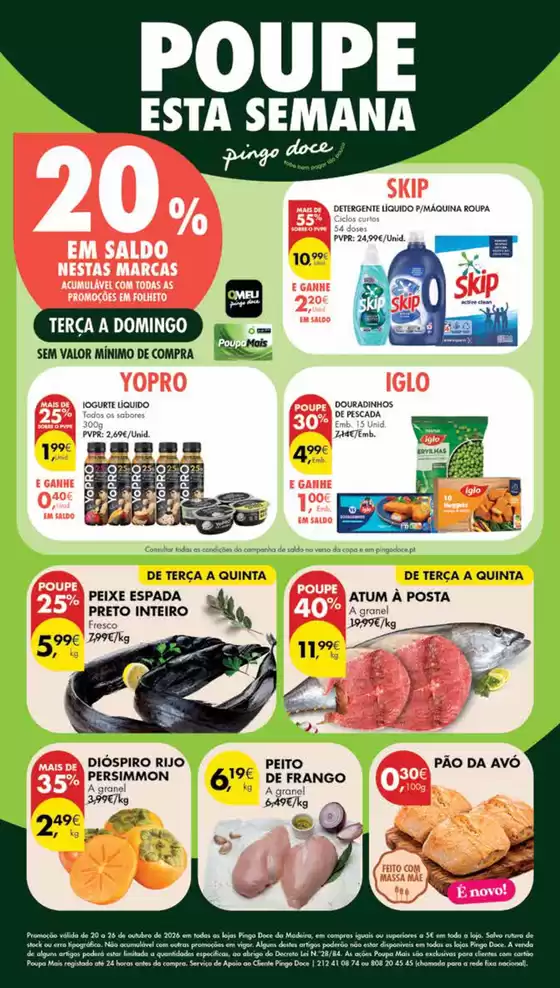 Catálogo Pingo Doce | Folheto Poupe Esta Semana Madeira | 2026-10-20T00:00:00.000Z - 2026-10-26T00:00:00.000Z
