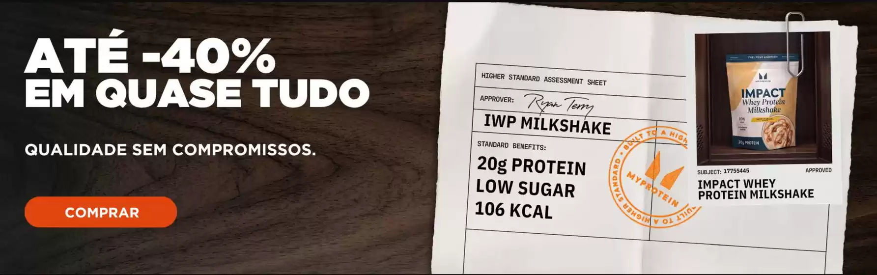 Catálogo MyProtein | Até -40% | 2026-10-21T00:00:00.000Z - 2026-11-03T00:00:00.000Z