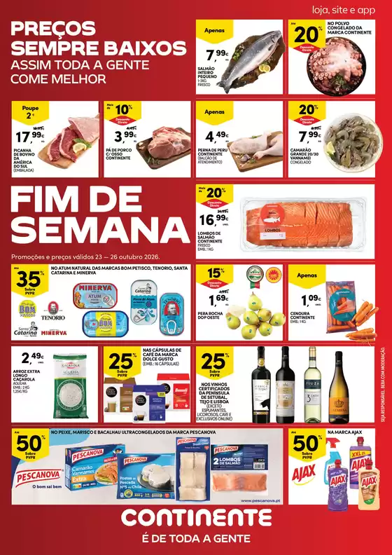 Folheto Continente Bom dia em Oliveira do Hospital | Fim de Semanal | 2026-10-23T00:00:00.000Z - 2026-10-26T00:00:00.000Z