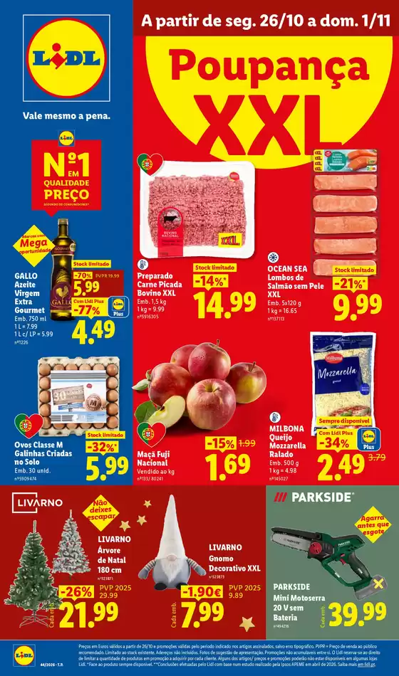 Catálogo Lidl em Cinfães | A partir de 2610 | 2026-10-23T00:00:00.000Z - 2026-11-01T00:00:00.000Z