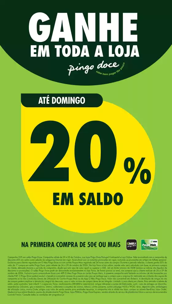 Catálogo Pingo Doce em Papízios | Folheto Poupe Este Fim de Semana | 2026-10-23T00:00:00.000Z - 2026-10-29T00:00:00.000Z