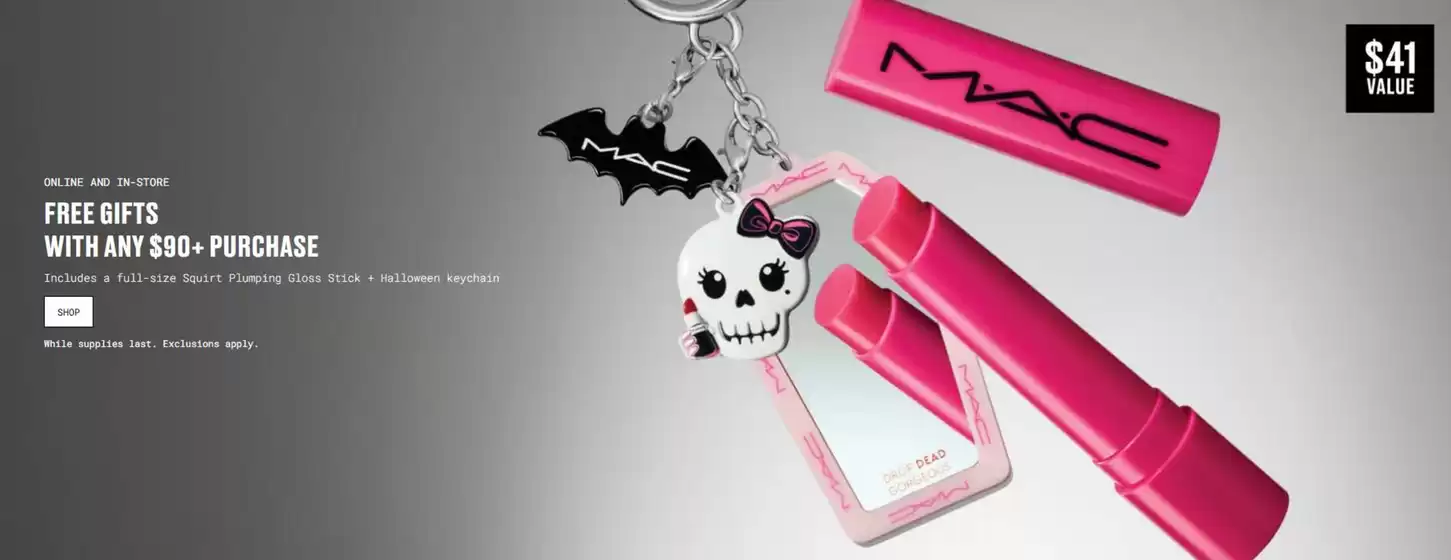 Catálogo MAC | Free gifts With any $90+ purchase | 2026-10-26T00:00:00.000Z - 2026-11-09T00:00:00.000Z