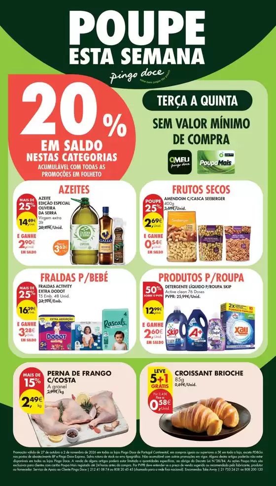 Catálogo Pingo Doce | Folheto Poupe Esta Semana Lojas Médias | 2026-10-27T00:00:00.000Z - 2026-11-02T00:00:00.000Z
