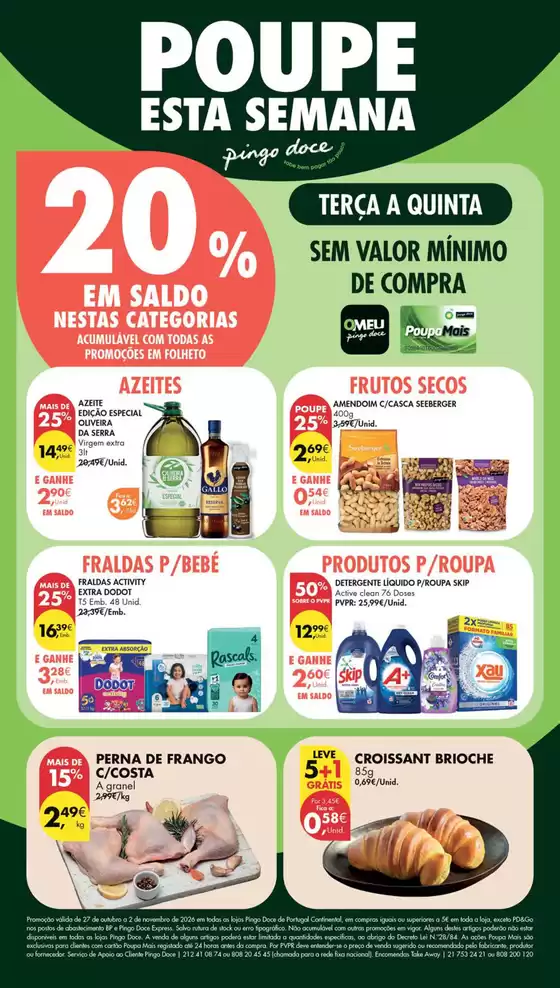 Catálogo Pingo Doce | Folheto Poupe Esta Semana Lojas Pequenas | 2026-10-27T00:00:00.000Z - 2026-11-02T00:00:00.000Z