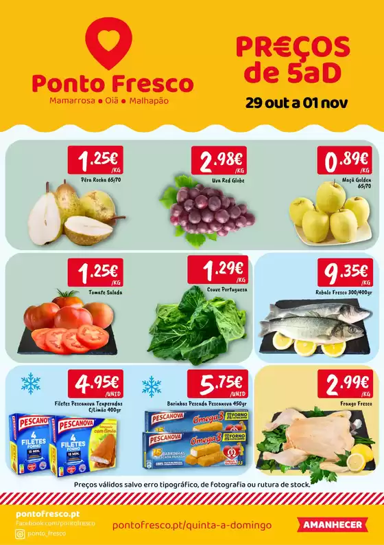 Catálogo Ponto Fresco | Folheto Preços de 5ª a domingo | 2026-10-29T00:00:00.000Z - 2026-11-01T00:00:00.000Z
