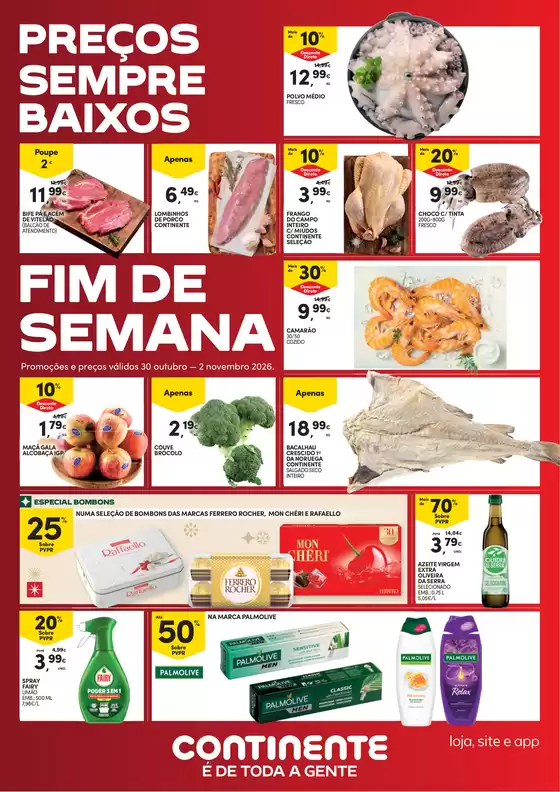 Catálogo Continente Bom dia | Fim de Semanal | 2026-10-30T00:00:00.000Z - 2026-11-02T00:00:00.000Z