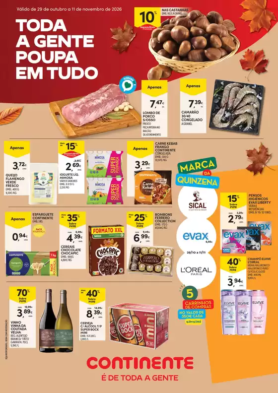 Catálogo Continente Bom dia | Açores: Toda a gente poupa em tudo | 2026-10-29T00:00:00.000Z - 2026-11-11T00:00:00.000Z