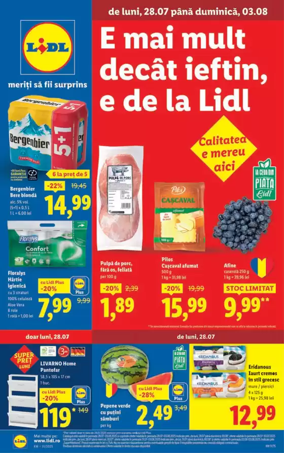 pentru perioada 28.07-03.08.2025