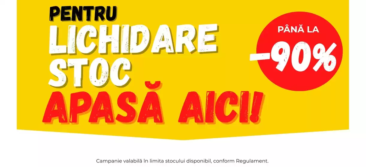 Catalog Homelux Roșiorii de Vede | Pentru Lichidare Stoc pana la -90% | 2025-08-01T00:00:00.000Z - 2025-08-14T00:00:00.000Z