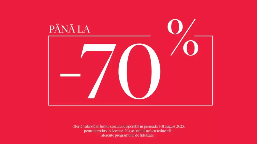 Promoții până la -70%