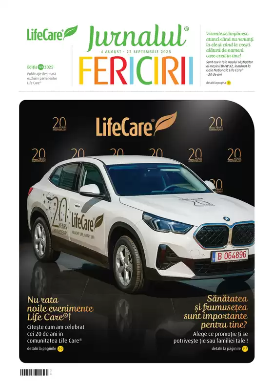 Catalog Life Care Băile Tușnad | Jurnalul Fericirii Ediția 126 | 2025-08-05T00:00:00.000Z - 2025-09-22T00:00:00.000Z