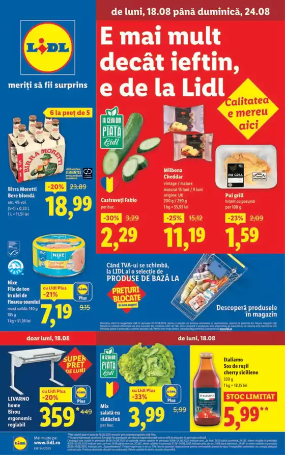 pentru perioada 18.08-24.08.2025