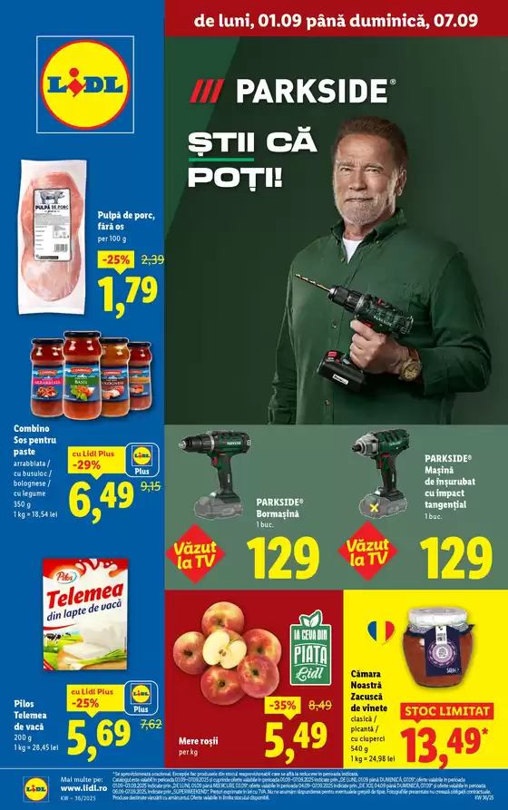 pentru perioada 01.09-07.09.2025