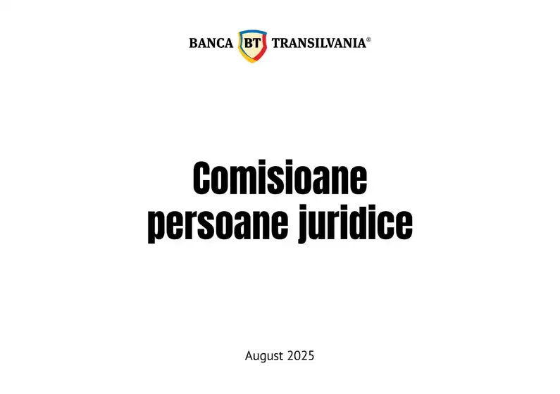 Catalog Banca Transilvania București | Comisioane persoane juridice | 2025-09-03T00:00:00.000Z - 2025-10-05T00:00:00.000Z
