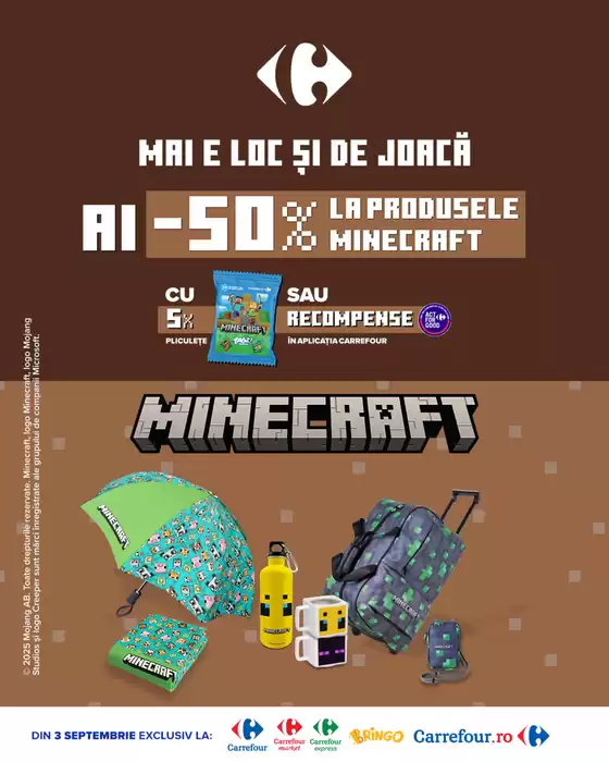 Accesoriile Minecraft preferate la -50%
