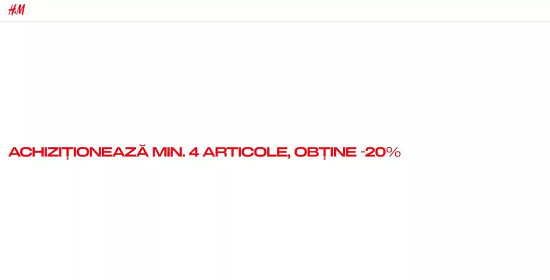 Achiziționează min. 4 articole, obține -20%