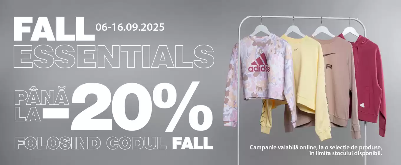 Catalog Sport Vision | Fall essentials până la -20% | 2025-09-15T00:00:00.000Z - 2025-09-16T00:00:00.000Z