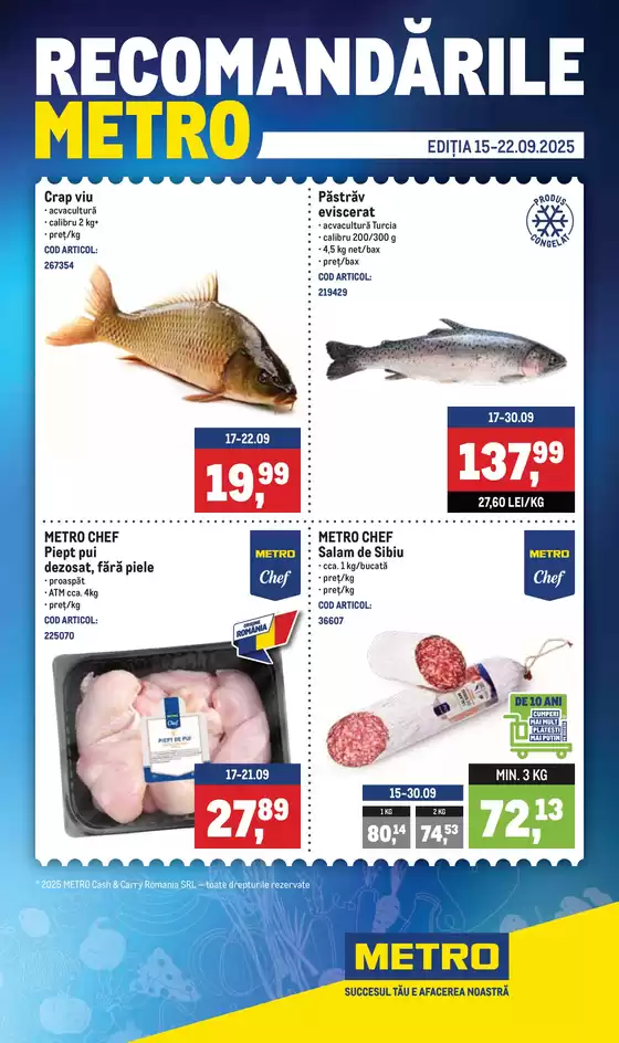 Catalog Metro Comarnic | Recomandările METRO | 2025-09-16T00:00:00.000Z - 2025-09-22T00:00:00.000Z