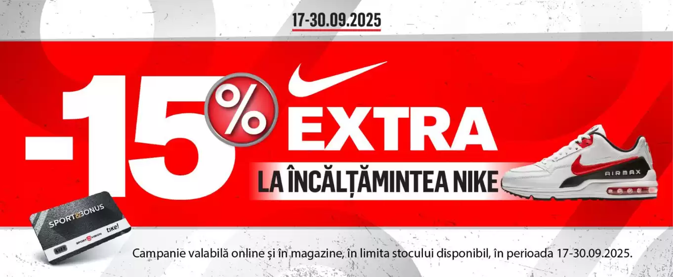 -15% extra la încălțămintea Nike