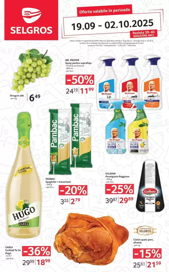 Catalog Selgros Timișoara | MAGAZINE MICI | 2025-09-19T00:00:00.000Z - 2025-10-02T00:00:00.000Z