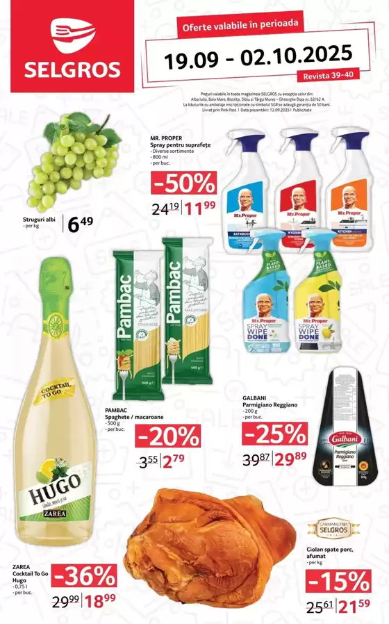 Catalog Selgros Timișoara | FOOD | 2025-09-19T00:00:00.000Z - 2025-10-02T00:00:00.000Z