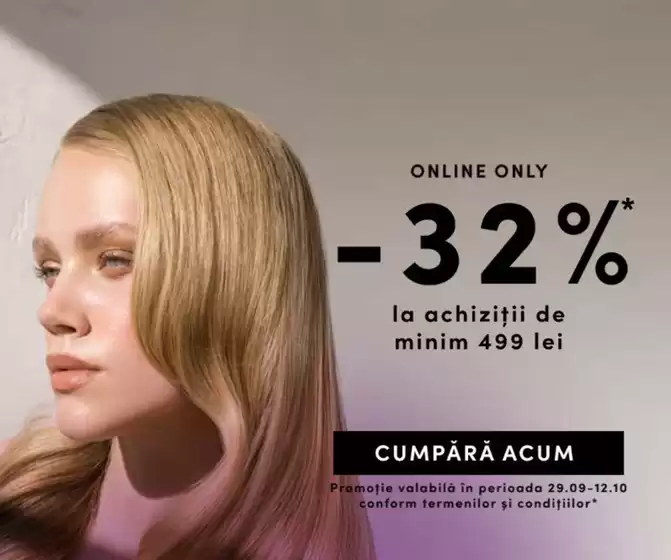 -32% la achiziții de minim 499 lei