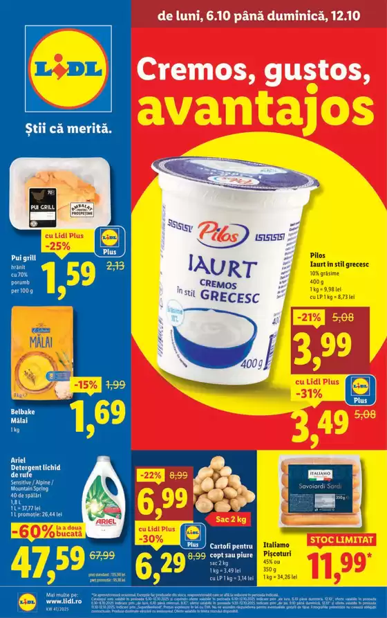 Catalog Lidl Gheorgheni | pentru perioada 06.10-12.10.2025 | 2025-10-01T00:00:00.000Z - 2025-10-12T00:00:00.000Z
