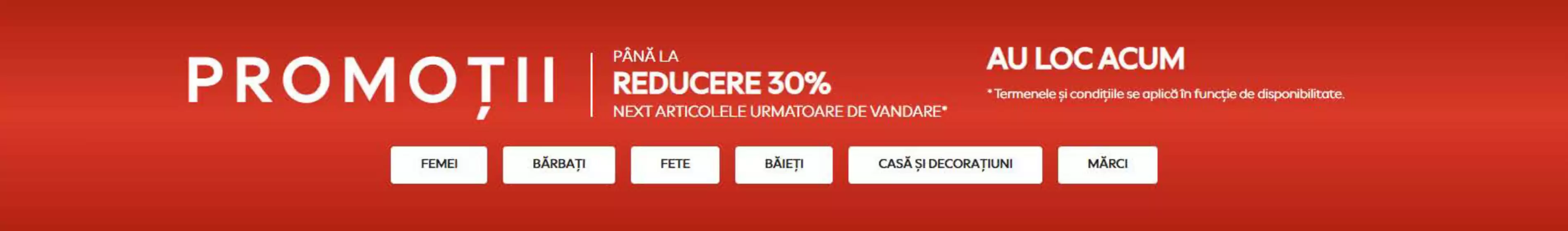 Promoții până la reducere 30%