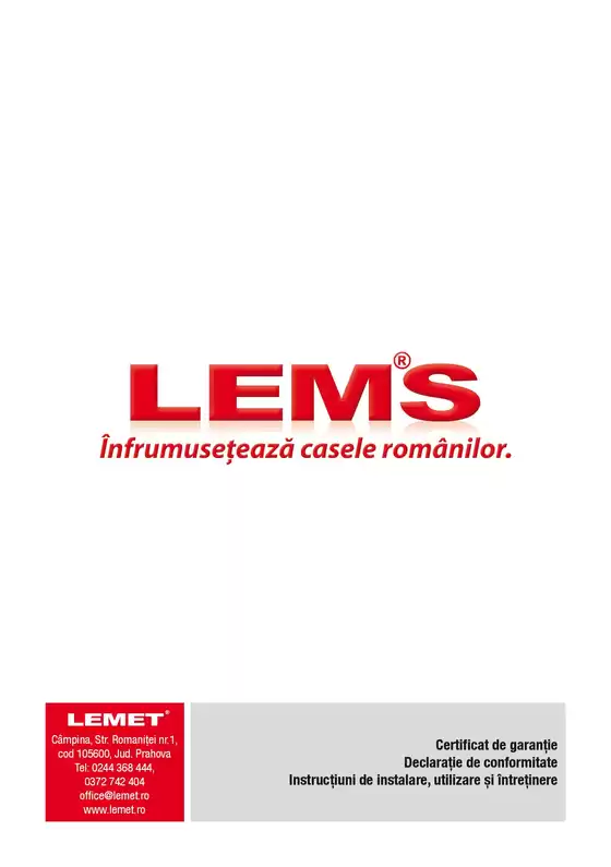Catalog Lems Drobeta-Turnu Severin | Certificat Garantie complet | 2025-10-03T00:00:00.000Z - 2025-12-31T00:00:00.000Z