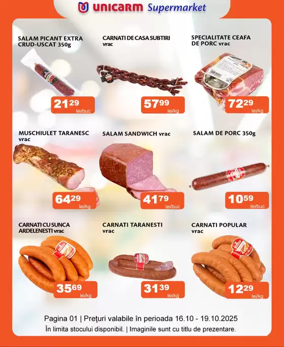 Catalog Unicarm Satu Mare | Promoție de weekend 16.10 - 19.10.2025 | 2025-10-17T00:00:00.000Z - 2025-10-19T00:00:00.000Z
