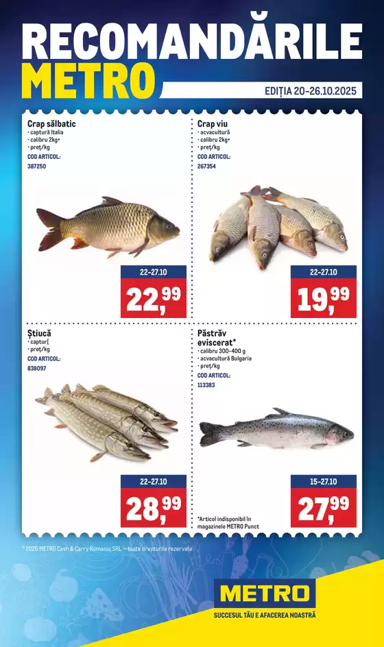 Catalog Metro Timișoara | Recomandările METRO | 2025-10-20T00:00:00.000Z - 2025-10-27T00:00:00.000Z