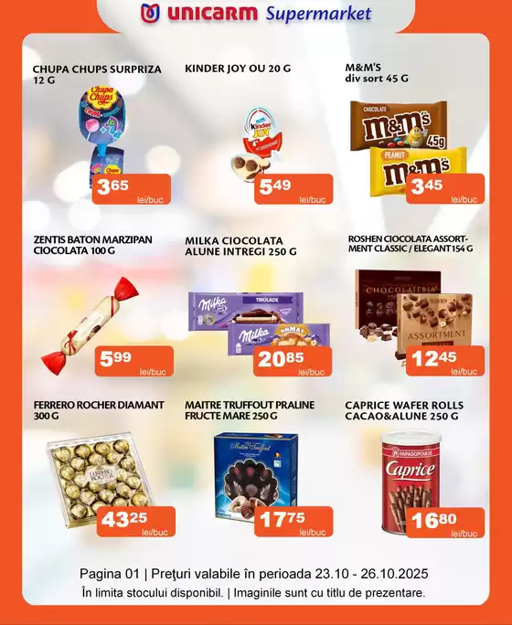 Catalog Unicarm | Nu trebuie sa reduci lista de cumpărături, trebuie doar să vii în magazinele Unicarm! | 2025-10-23T00:00:00.000Z - 2025-10-26T00:00:00.000Z