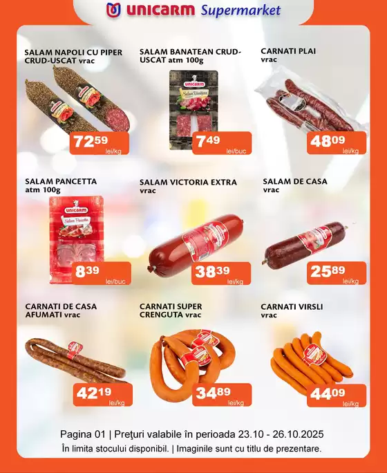 Catalog Unicarm Popești-Leordeni | Promoție de weekend 23.10 - 26.10.2025 | 2025-10-23T00:00:00.000Z - 2025-10-26T00:00:00.000Z