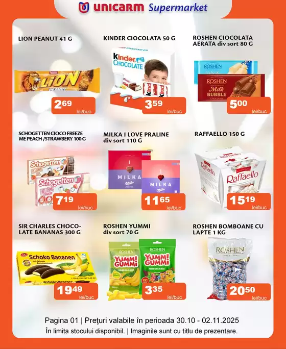 Catalog Unicarm | Nu trebuie sa reduci lista de cumpărături, trebuie doar să vii în magazinele Unicarm! | 2025-10-30T00:00:00.000Z - 2025-11-02T00:00:00.000Z