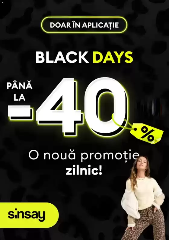 Catalog Sinsay Craiova | Black Days până la -40% | 2025-10-31T00:00:00.000Z - 2025-11-30T00:00:00.000Z