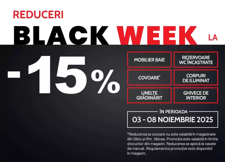 Catalog Ambient Urziceni | Reduceri Black Week la -15% | 2025-11-04T00:00:00.000Z - 2025-11-08T00:00:00.000Z