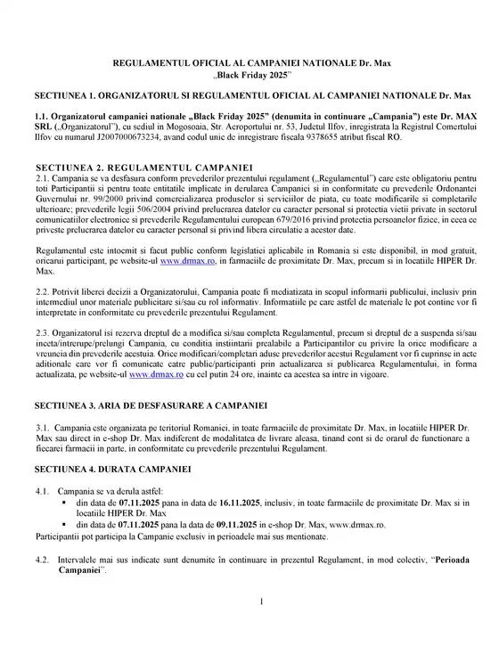 Catalog Dr.max Bușteni | regulament dr. max black friday 2025 | 2025-11-07T00:00:00.000Z - 2025-11-16T00:00:00.000Z