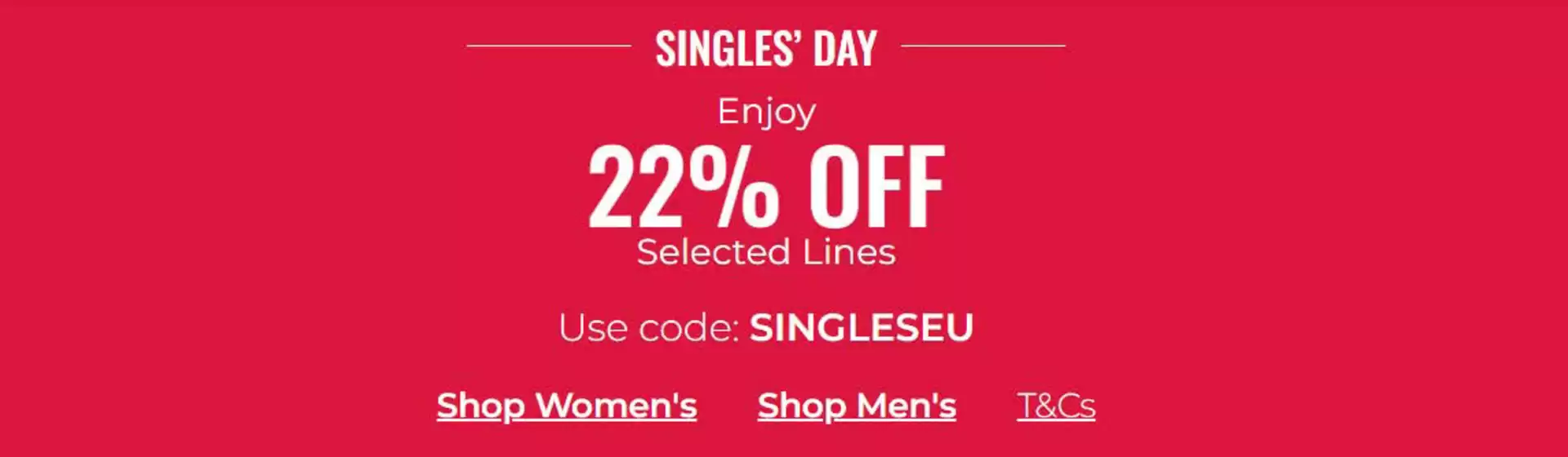 Catalog Clarks | Singles' Day 22% Off | 2025-11-11T00:00:00.000Z - 2025-11-11T00:00:00.000Z
