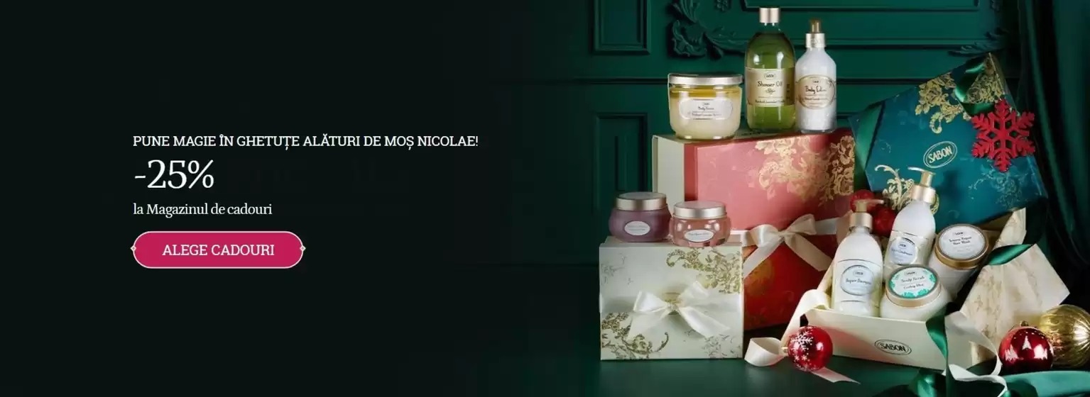 Catalog SABON București | -25% la Magazinul de cadouri | 2025-12-02T00:00:00.000Z - 2025-12-15T00:00:00.000Z