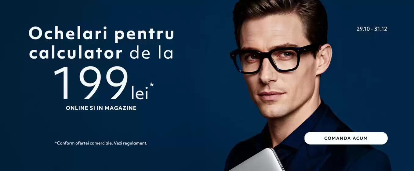 Catalog Lensa București | Ochelari pentru calculator de la 199 lei | 2025-12-03T00:00:00.000Z - 2025-12-31T00:00:00.000Z