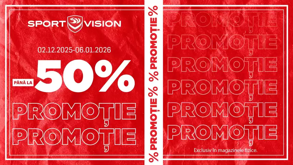 Catalog Sport Vision București | Promoție până la -50% | 2025-12-15T00:00:00.000Z - 2026-01-06T00:00:00.000Z