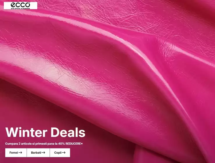 Catalog ECCO Suceava | Winter Deals pana la 40% REDUCERE | 2025-12-18T00:00:00.000Z - 2025-12-31T00:00:00.000Z