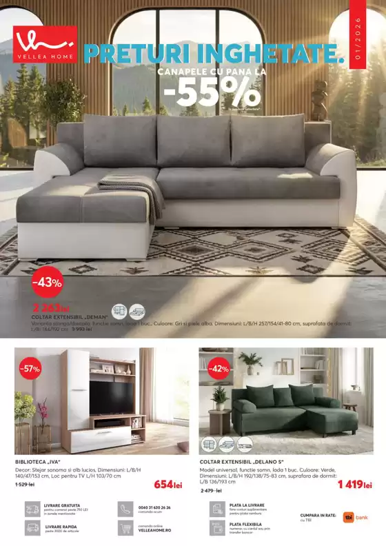 Catalog Mobila Videnov Constanța | Pliant IANUARIE 2026 | 2026-01-05T00:00:00.000Z - 2026-01-31T00:00:00.000Z