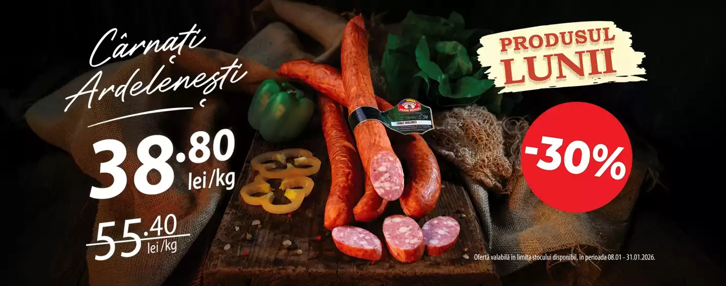 Catalog Sergiana Sibiu | Produsul lunii Ianuarie - CÂRNAŢI ARDELENEŞTI | 2026-01-13T00:00:00.000Z - 2026-01-31T00:00:00.000Z