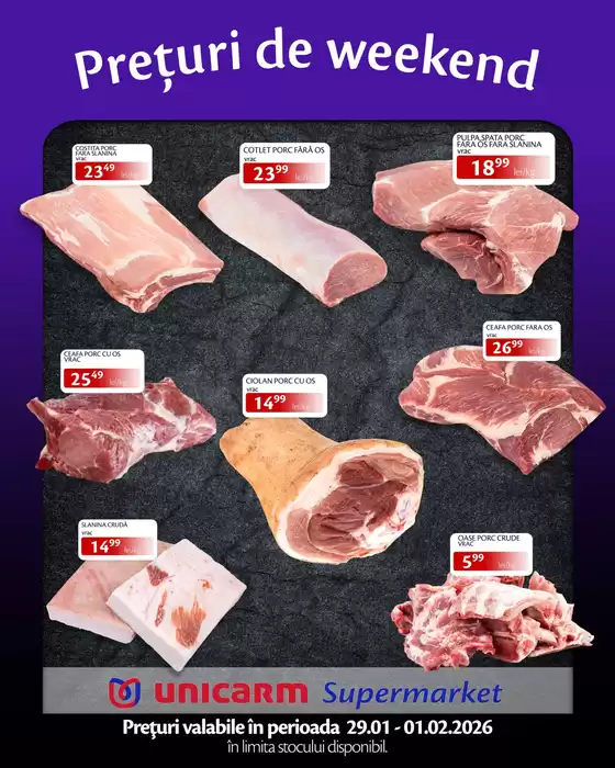 Catalog Unicarm Ploiești | Prețuri de weekend! | 2026-01-29T00:00:00.000Z - 2026-02-01T00:00:00.000Z